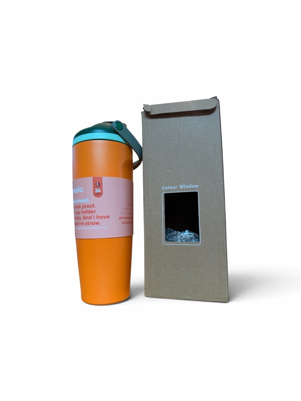 Owala Orange Travel Tumbler with Handle 30 Oz